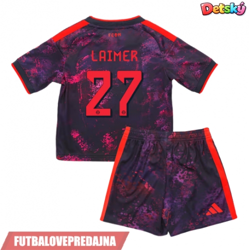 Lacne Dětský Futbalové dres Bayern Munich Konrad Laimer #27 2026-27 Krátky Rukáv - Tretina (+ trenírky)